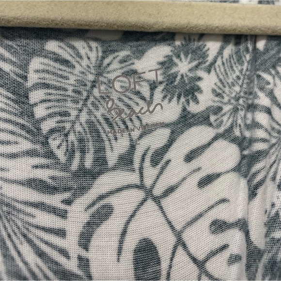 Loft Beach Floral Tie Cutout Romper Size L Precious Emerald - Picture 6 of 6